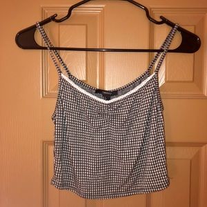 Checkered crop tank